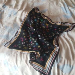 Louis vuitton scarf multicolor black